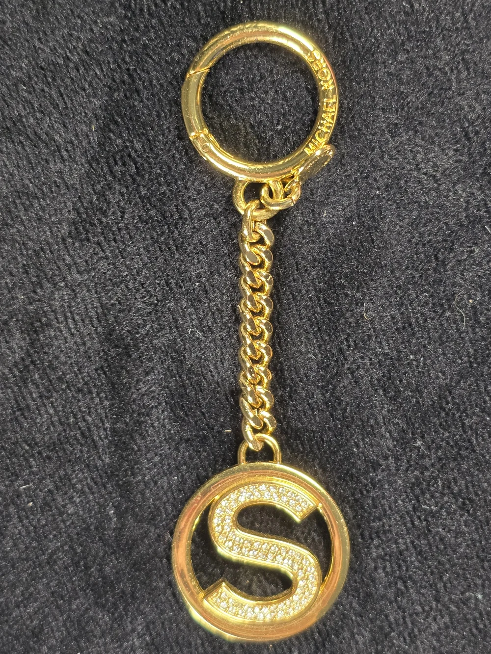 Michael Kors Gold 'S' Initial Keychain Charm